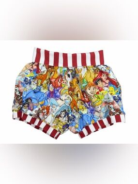 BOUTIQUE Foldover Soft Stretch Disney Print Bubble Shorts - M (10-12)